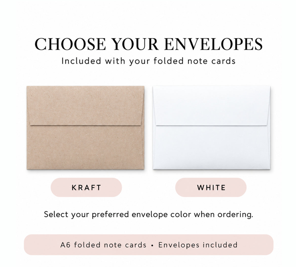 Sage Green Rose Folded Thank You Card with Envelopes